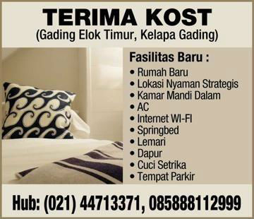 Kost Kelapa Gading Jakarta