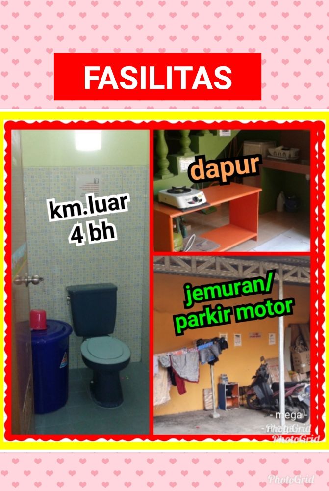 Fas, dapur,parkir motor,jemuran